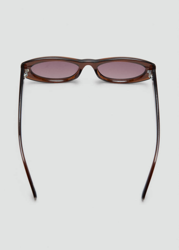 Semi-transparent frame sunglasses — Brown