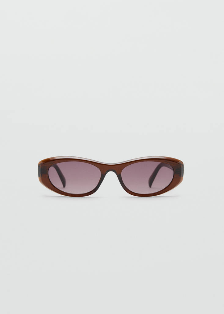 Semi-transparent frame sunglasses — Brown
