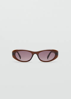 Semi-transparent frame sunglasses — Brown 1