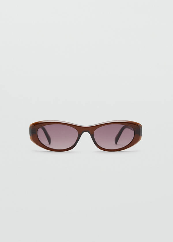 Semi-transparent frame sunglasses — Brown