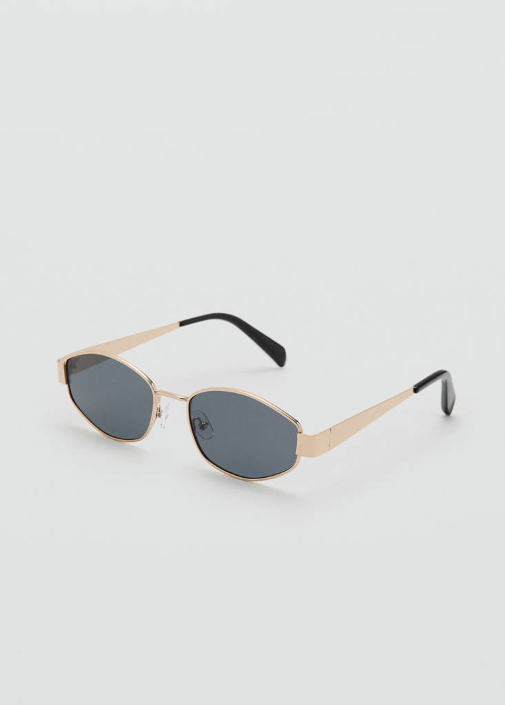 Oval metal frame sunglasses — Gold