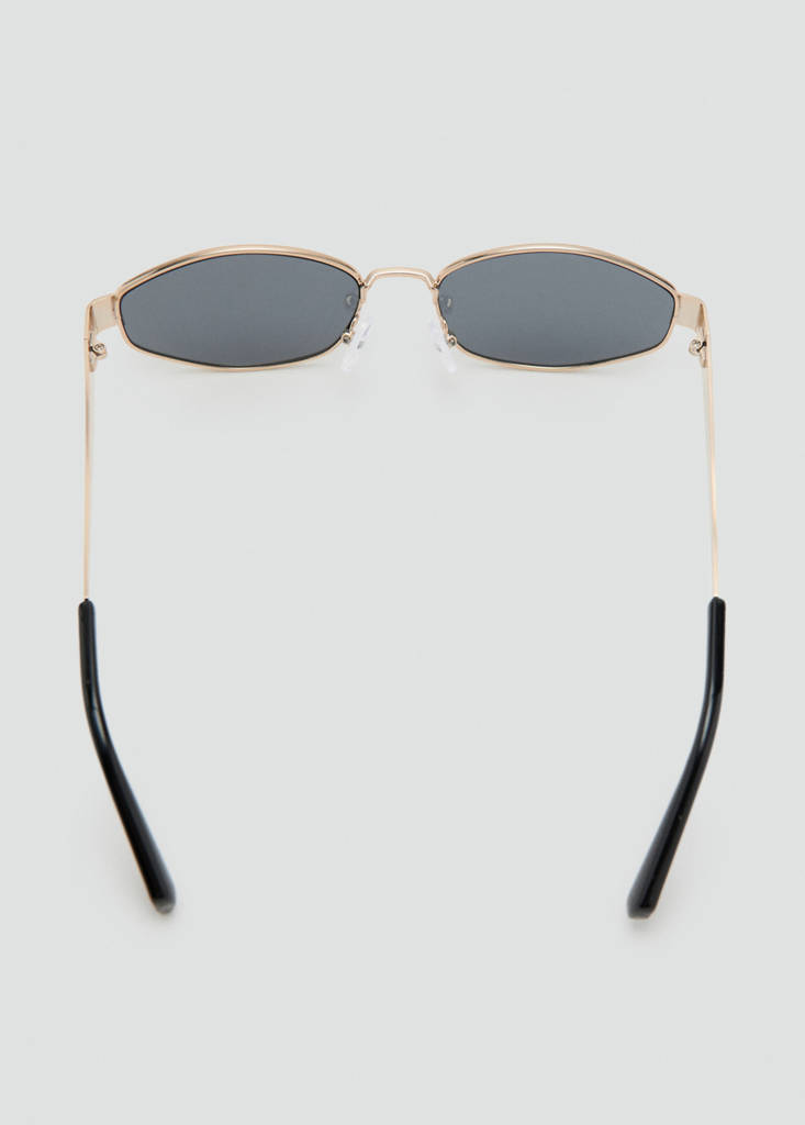 Oval metal frame sunglasses — Gold