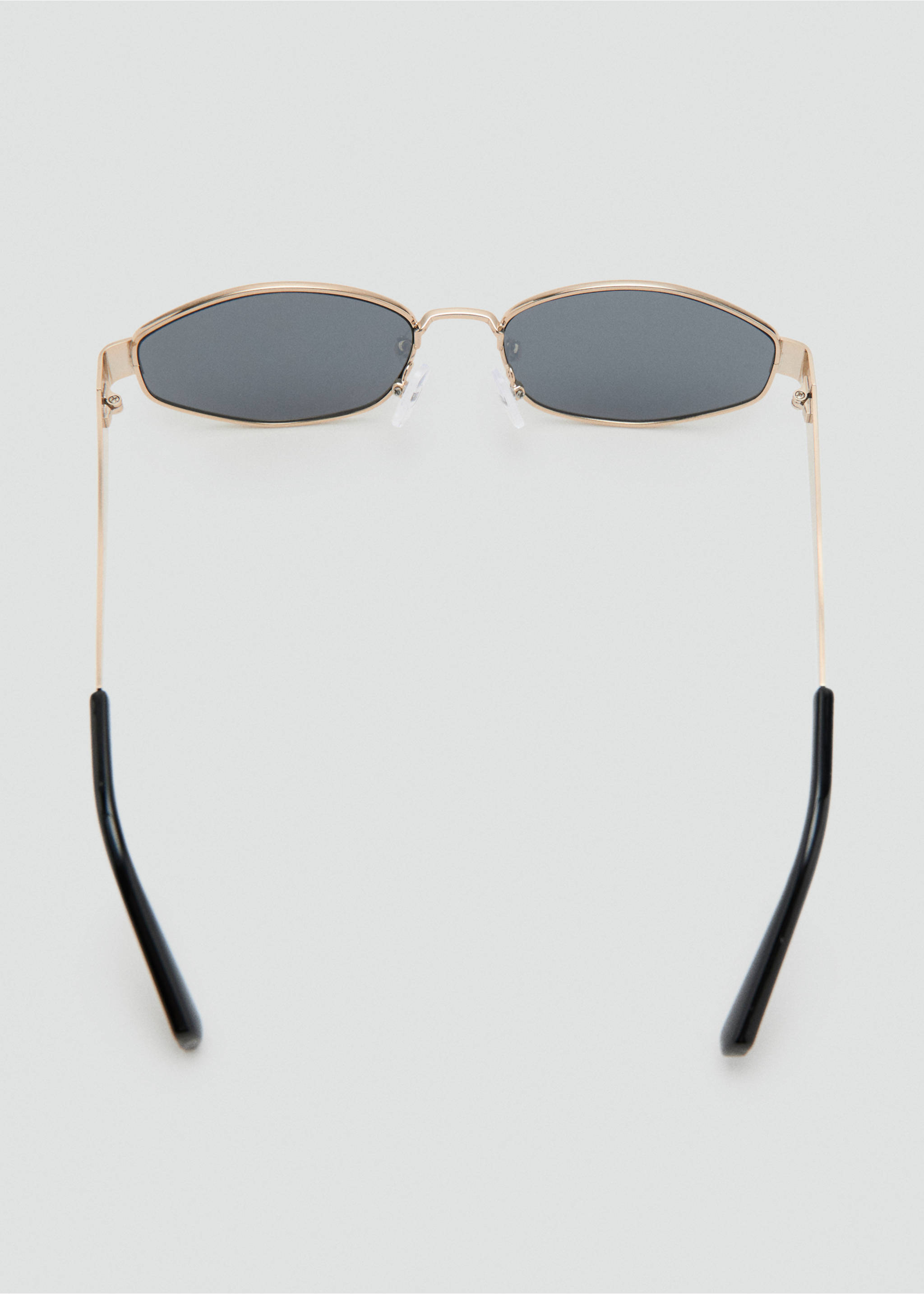 Oval metal frame sunglasses - Details of the article 1, Gold. Ref: 37012547-00.