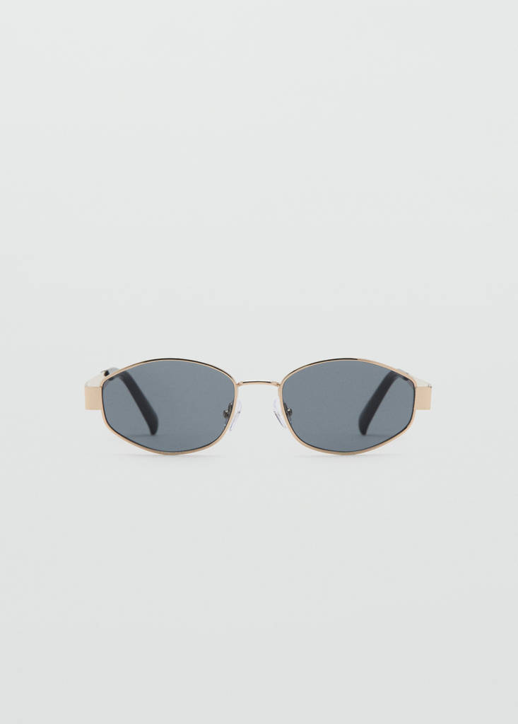 Oval metal frame sunglasses — Gold