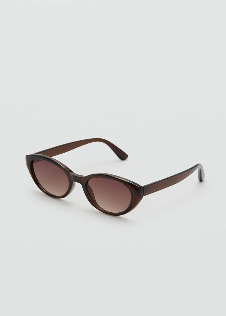Oval-frame sunglasses — Brown