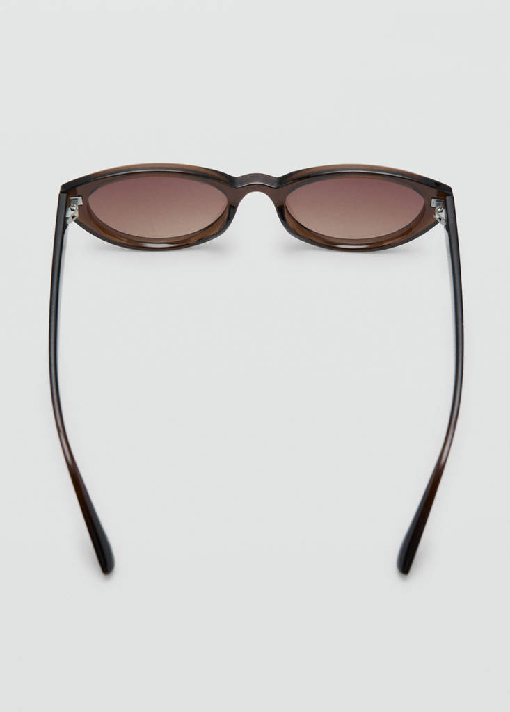 Oval-frame sunglasses — Brown