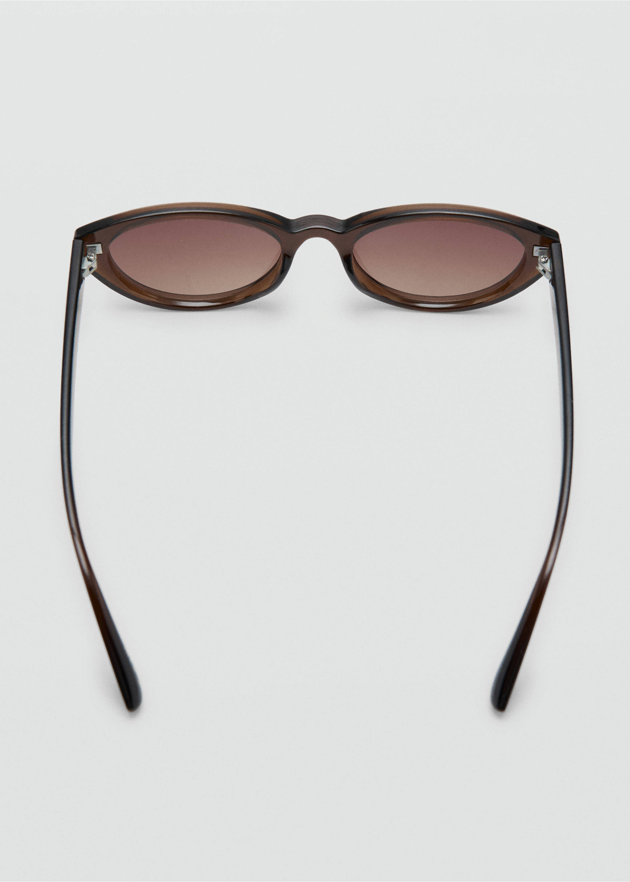 Oval-frame sunglasses - Details of the article 1, Brown. Ref: 37012551-00.