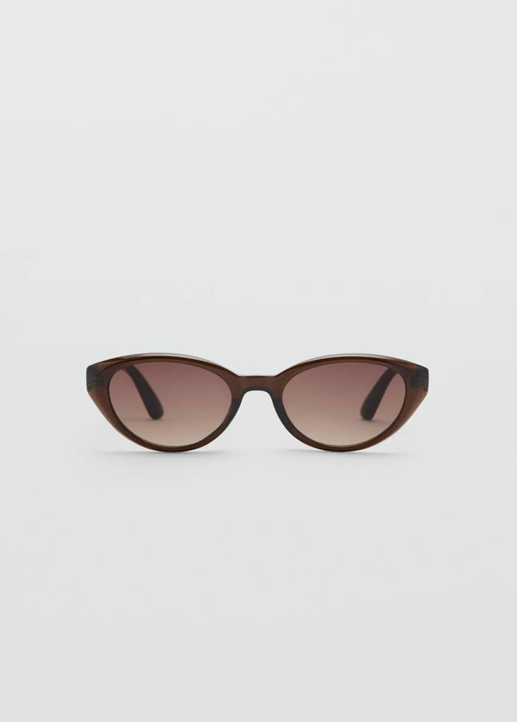 Oval-frame sunglasses — Brown