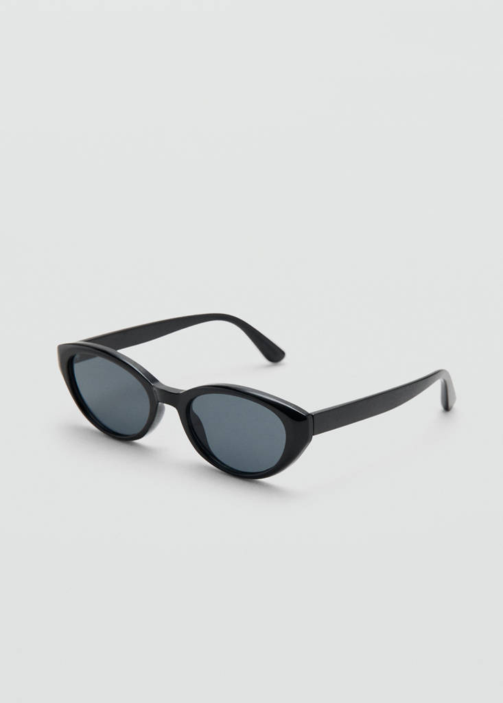 Oval-frame sunglasses — Black