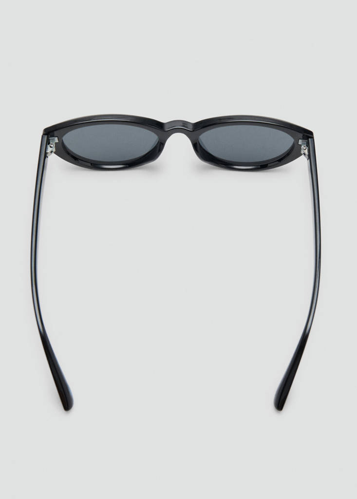 Oval-frame sunglasses — Black