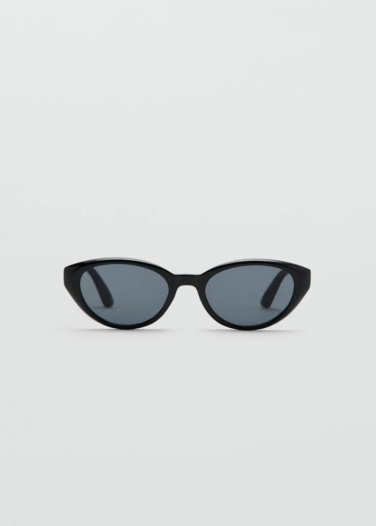 Oval-frame sunglasses — Black