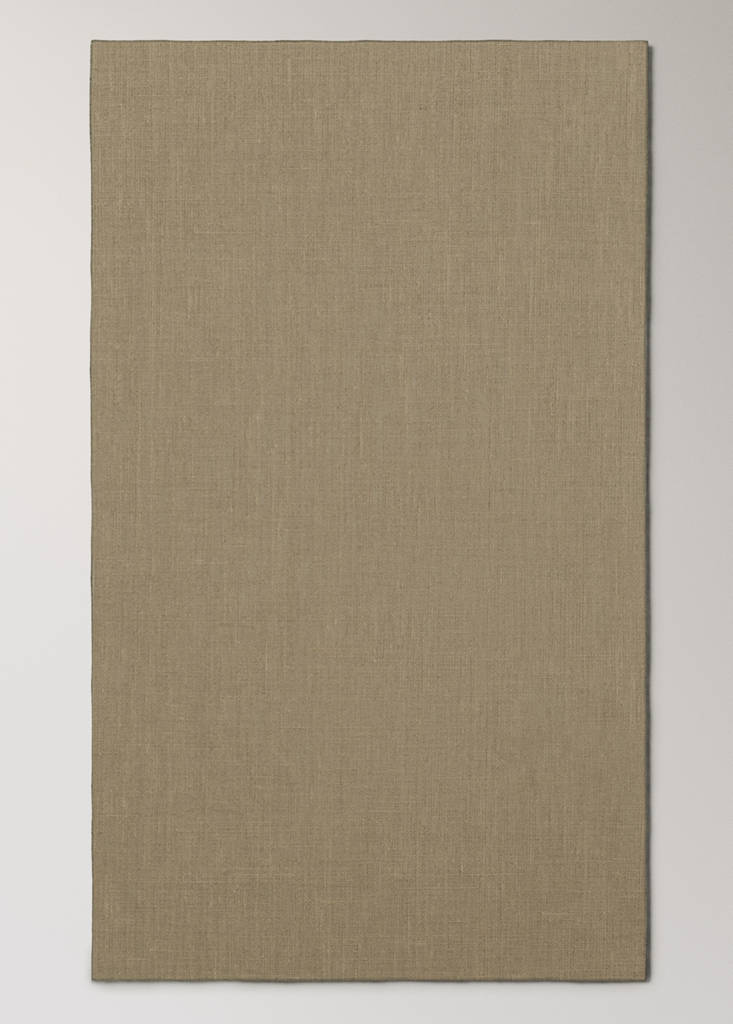 Resin-coated linen tablecloth with contrasting overlock for 2 to 4 diners — Light/Pastel Brown
