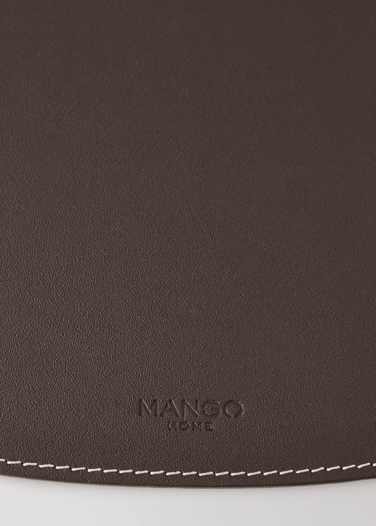 Leather placemat — Brown
