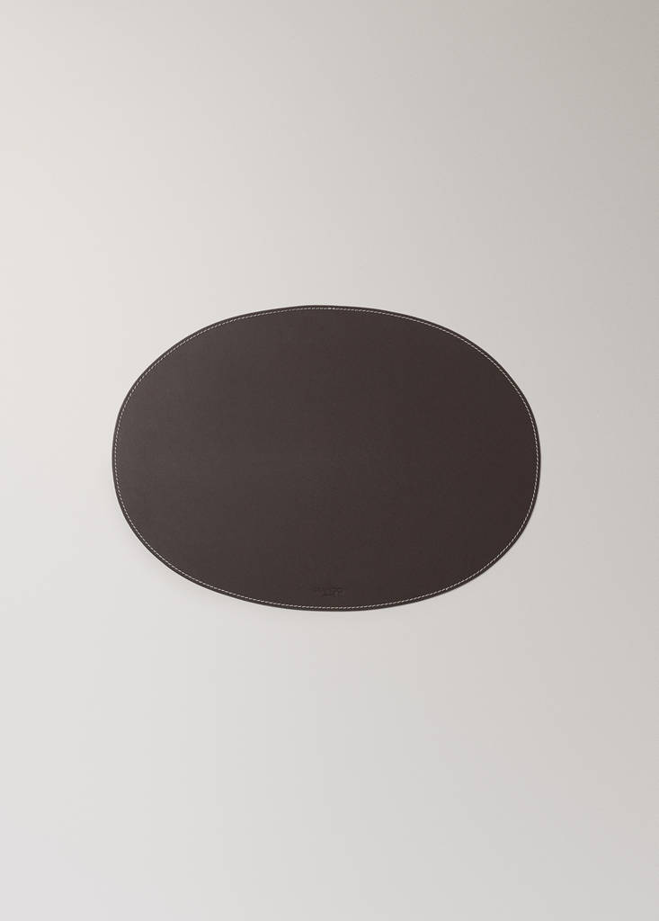 Leather placemat — Brown