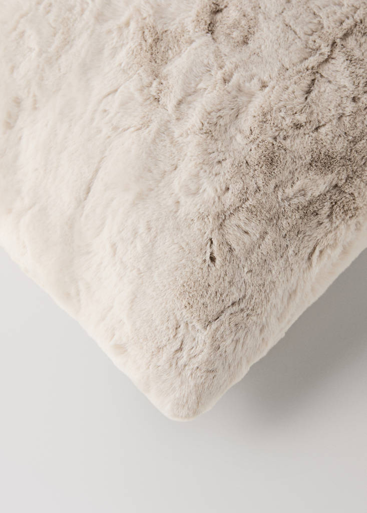 Faux fur cushion cover 50x50 cm — Sand
