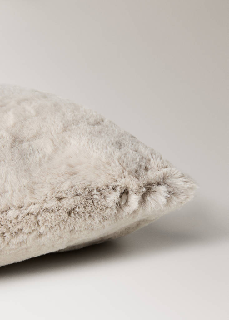 Faux fur cushion cover 50x50 cm — Sand