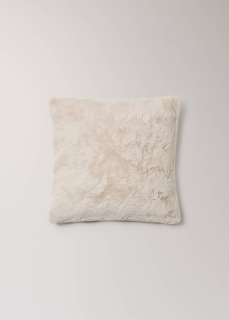 Faux fur cushion cover 50x50 cm — Sand