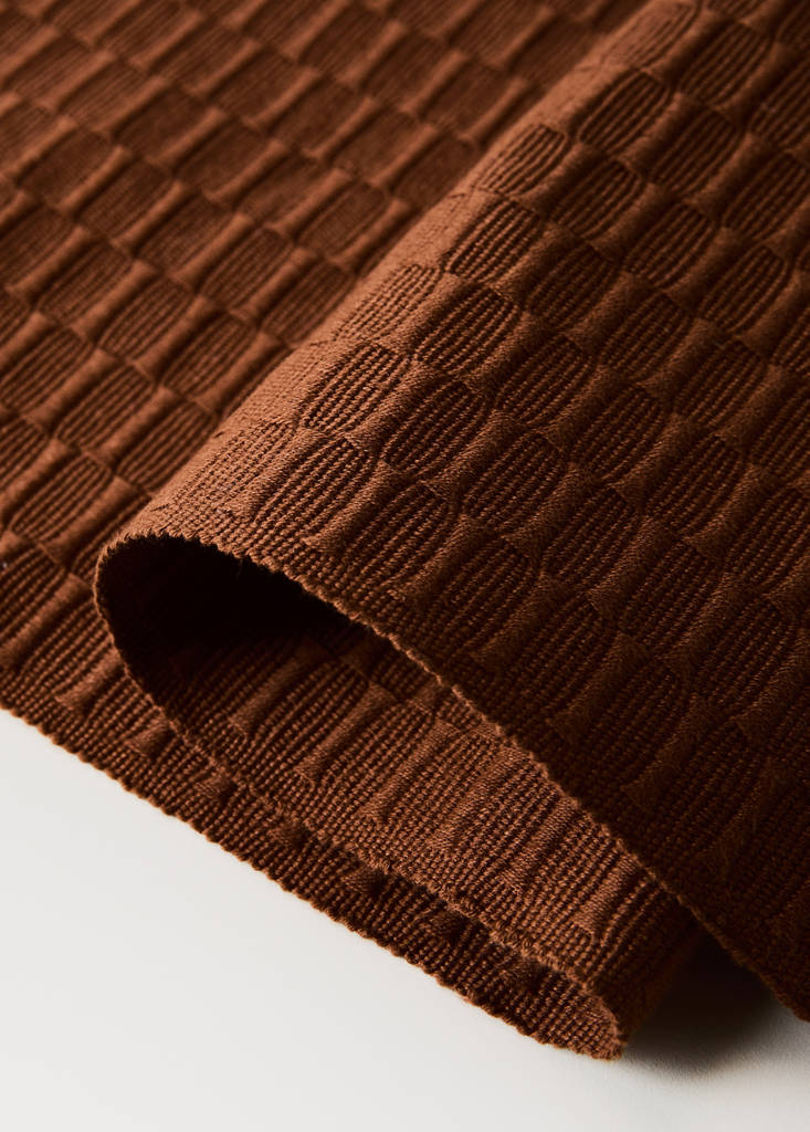 Individual cotton-textured placemat — Ochre