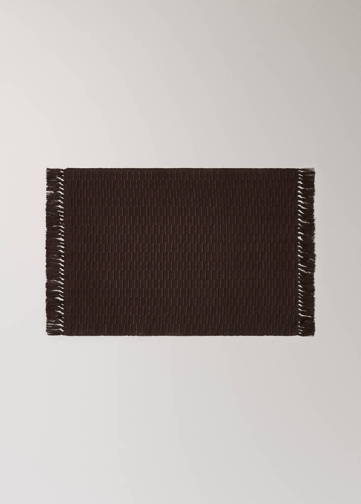 Individual cotton-textured placemat — Chocolate