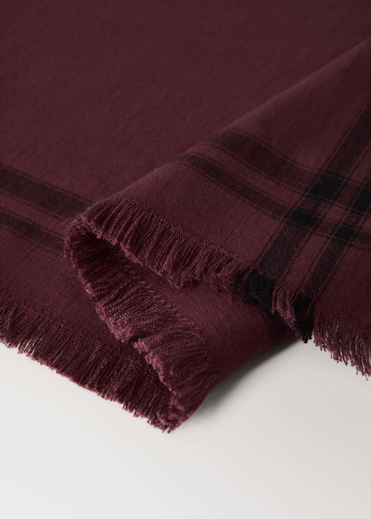 Single striped cotton placemat — Wine