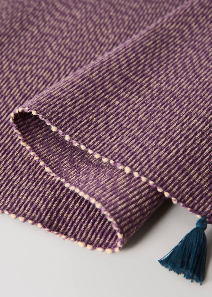 Melange pom pom placemat — Lilac