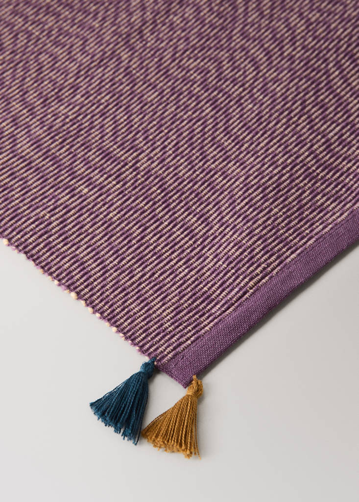 Melange pom pom placemat — Lilac
