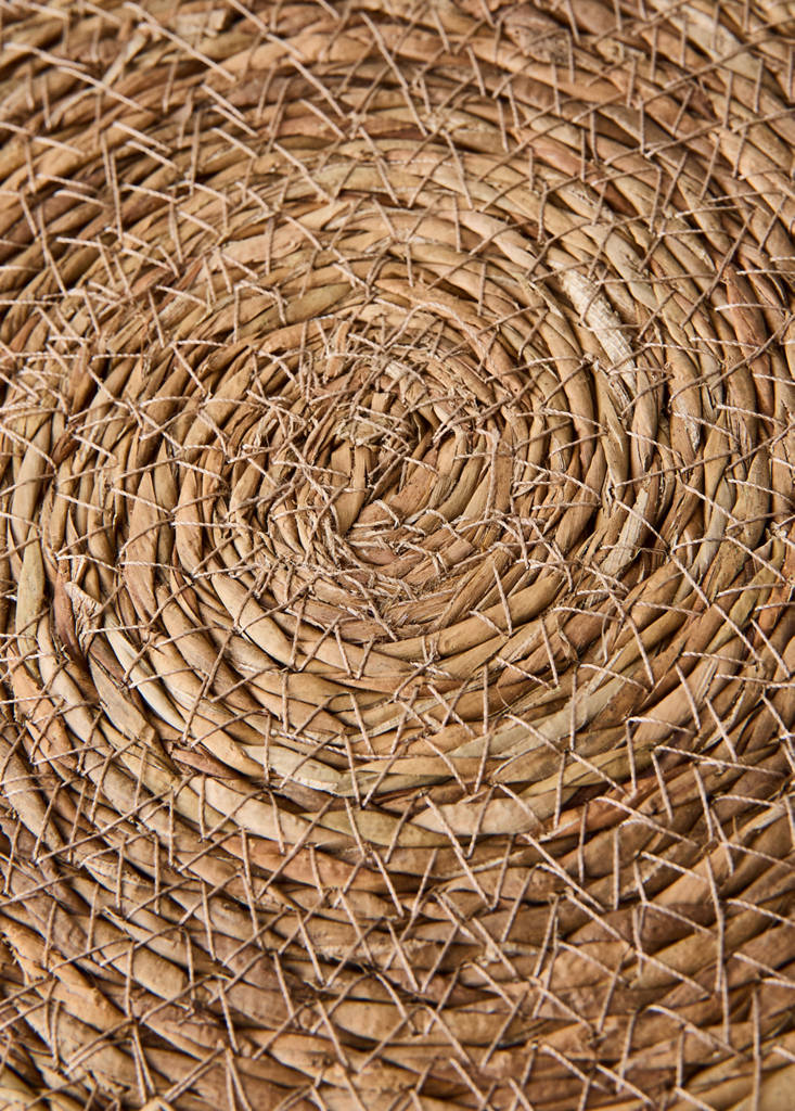 Natural fibre round tablecloth — Ecru