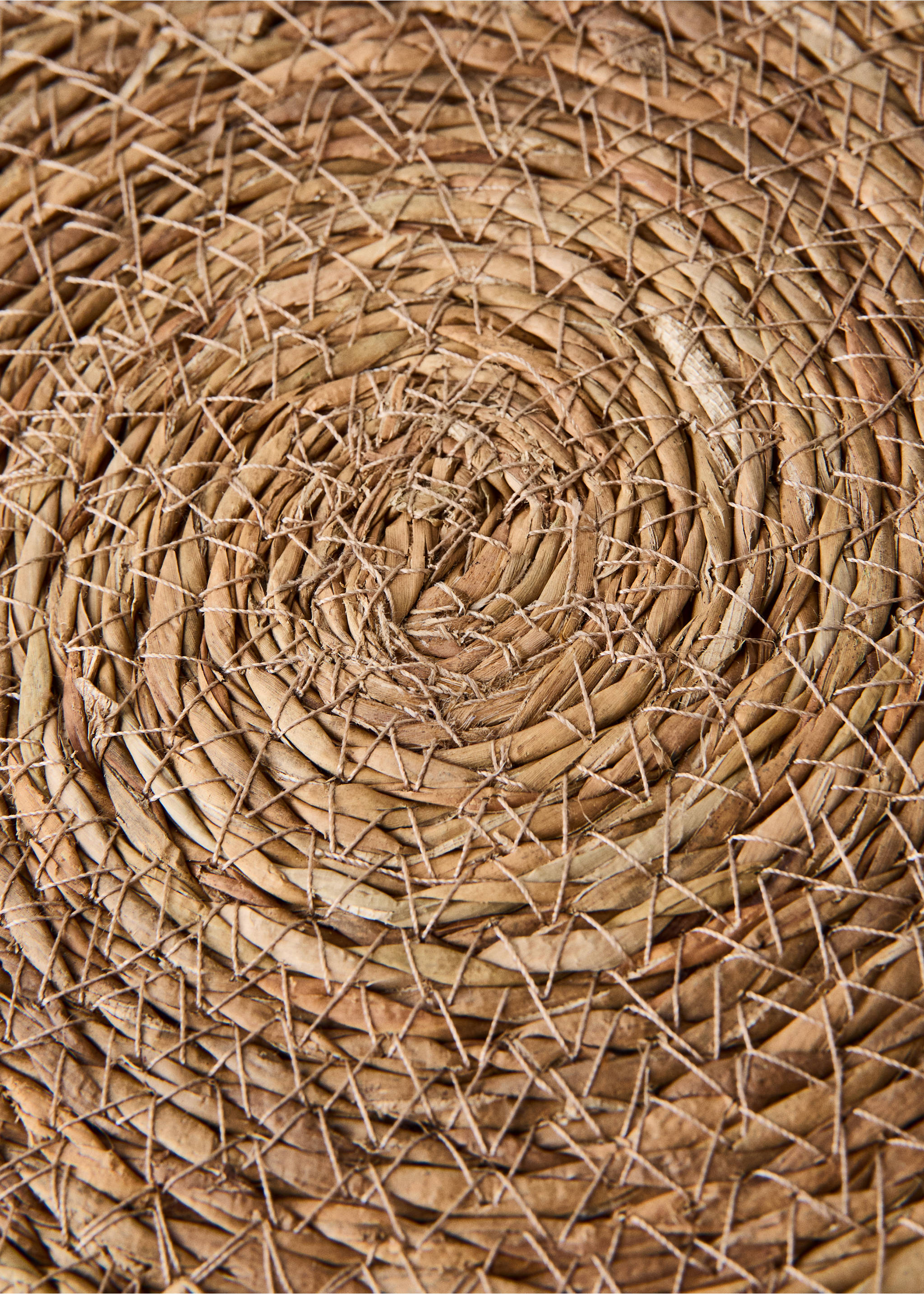 Rundes Tischset aus Naturfaser - Detail des Artikels 1, Ecru. Ref: 37012575-00.
