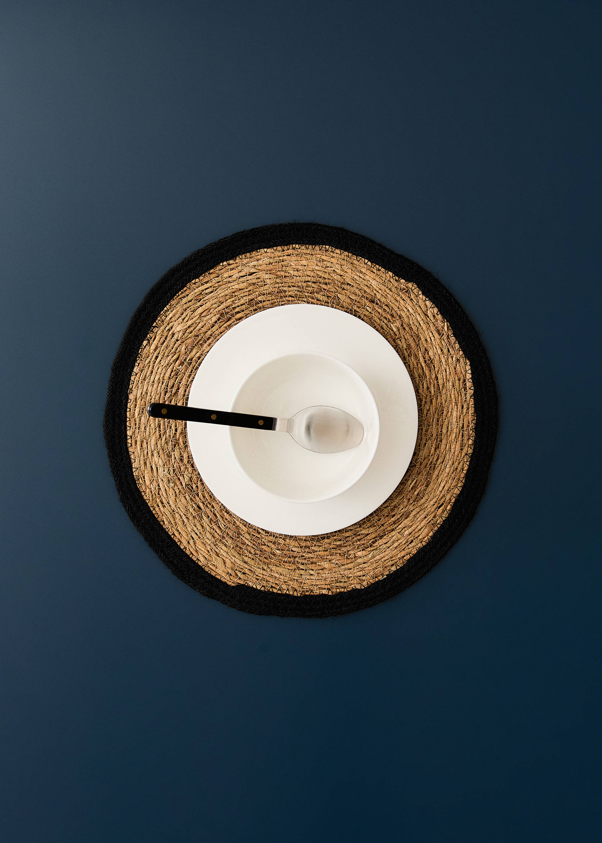Rundes Tischset aus Naturfaser - Allgemeine Ansicht