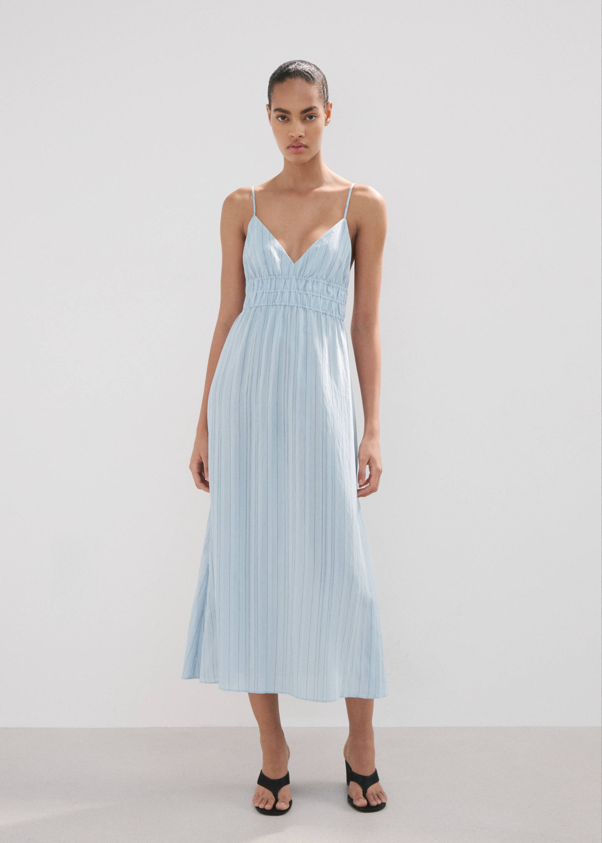 Striped strap dress - General plane