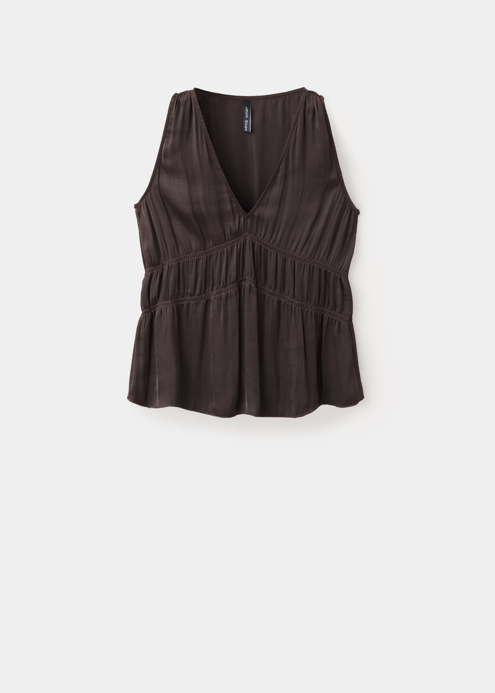 Ruched V-neck top - Article without model