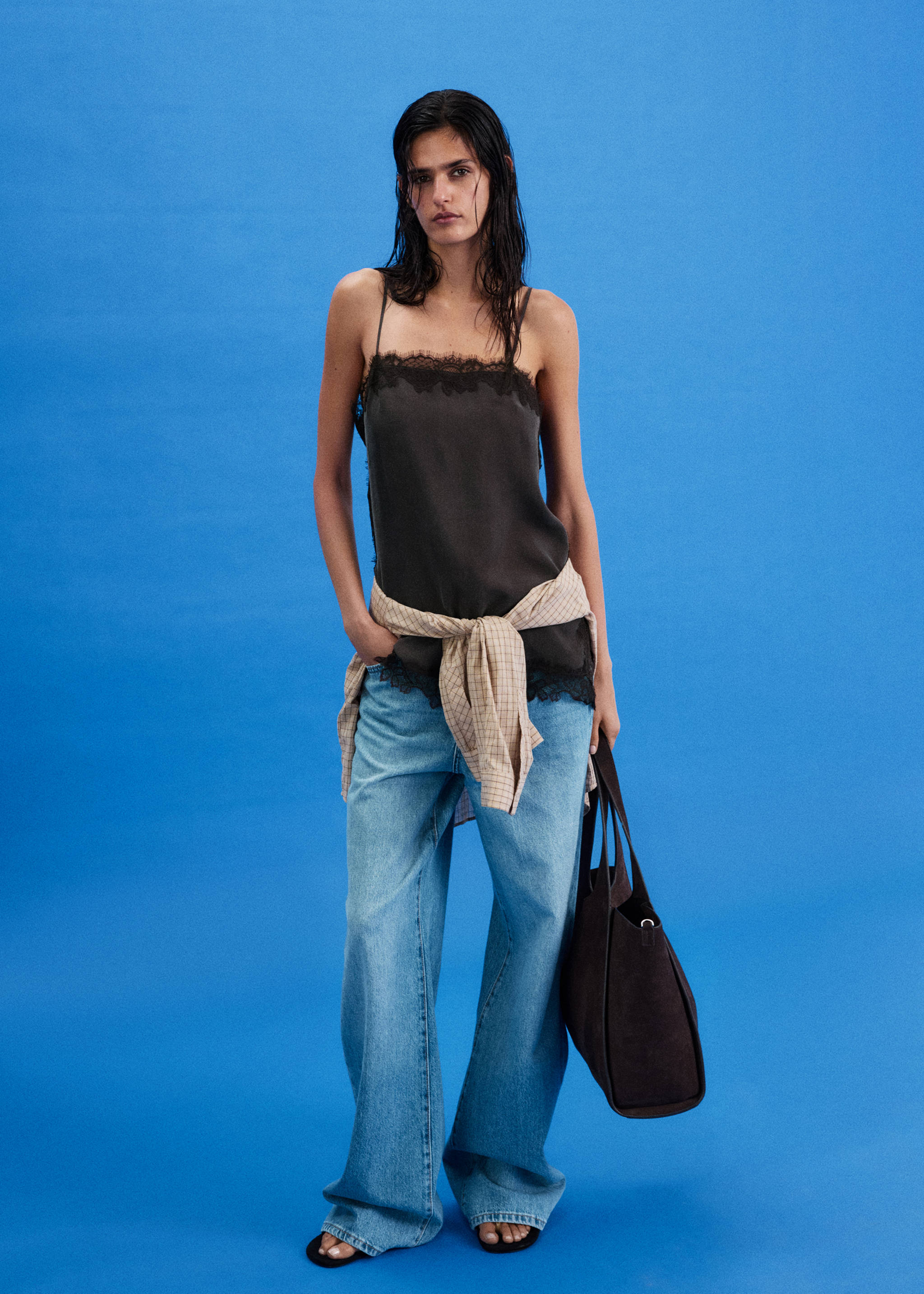 Satin lace top - General plane