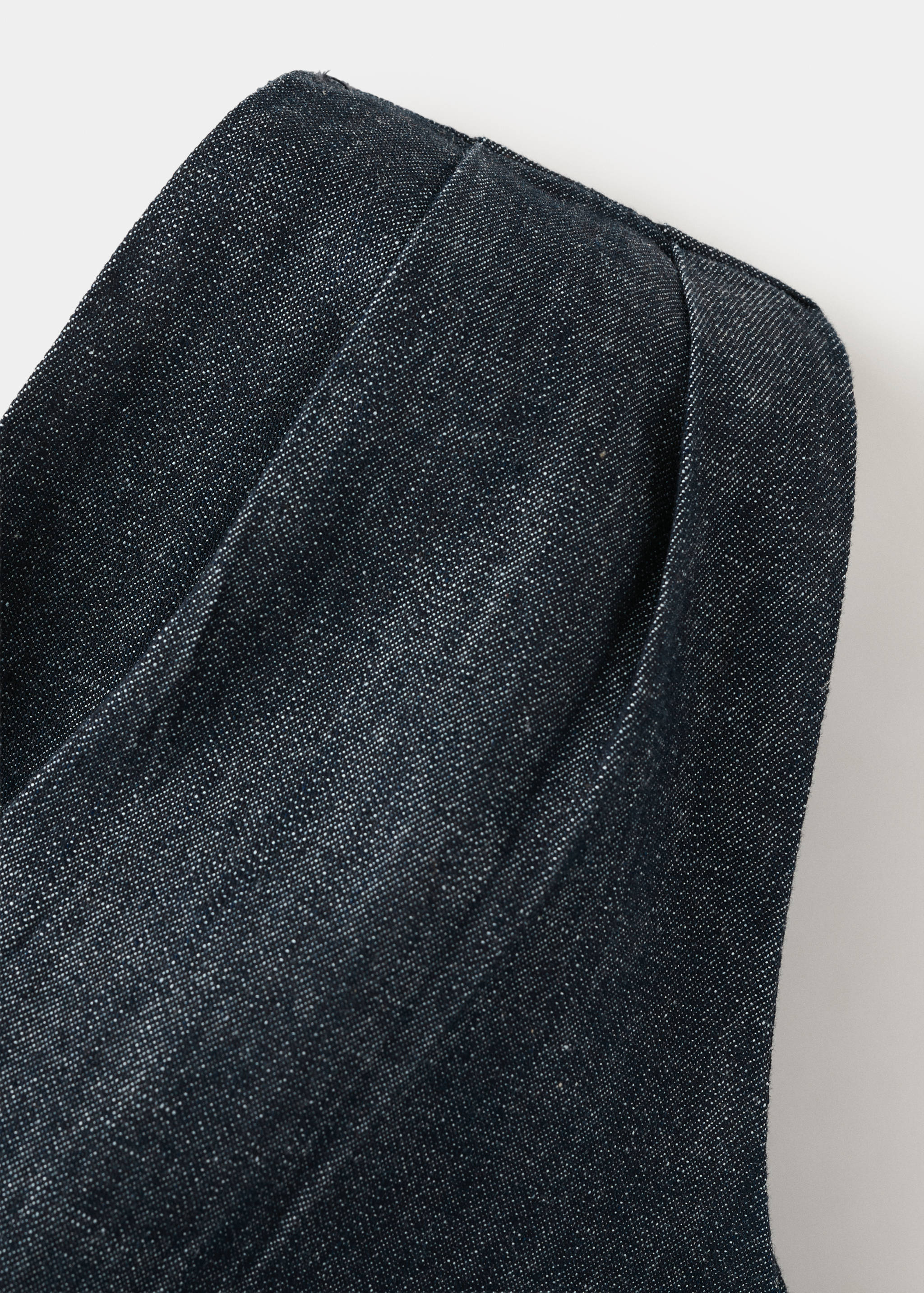 Asymmetric 100% cotton denim top - Details of the article 8