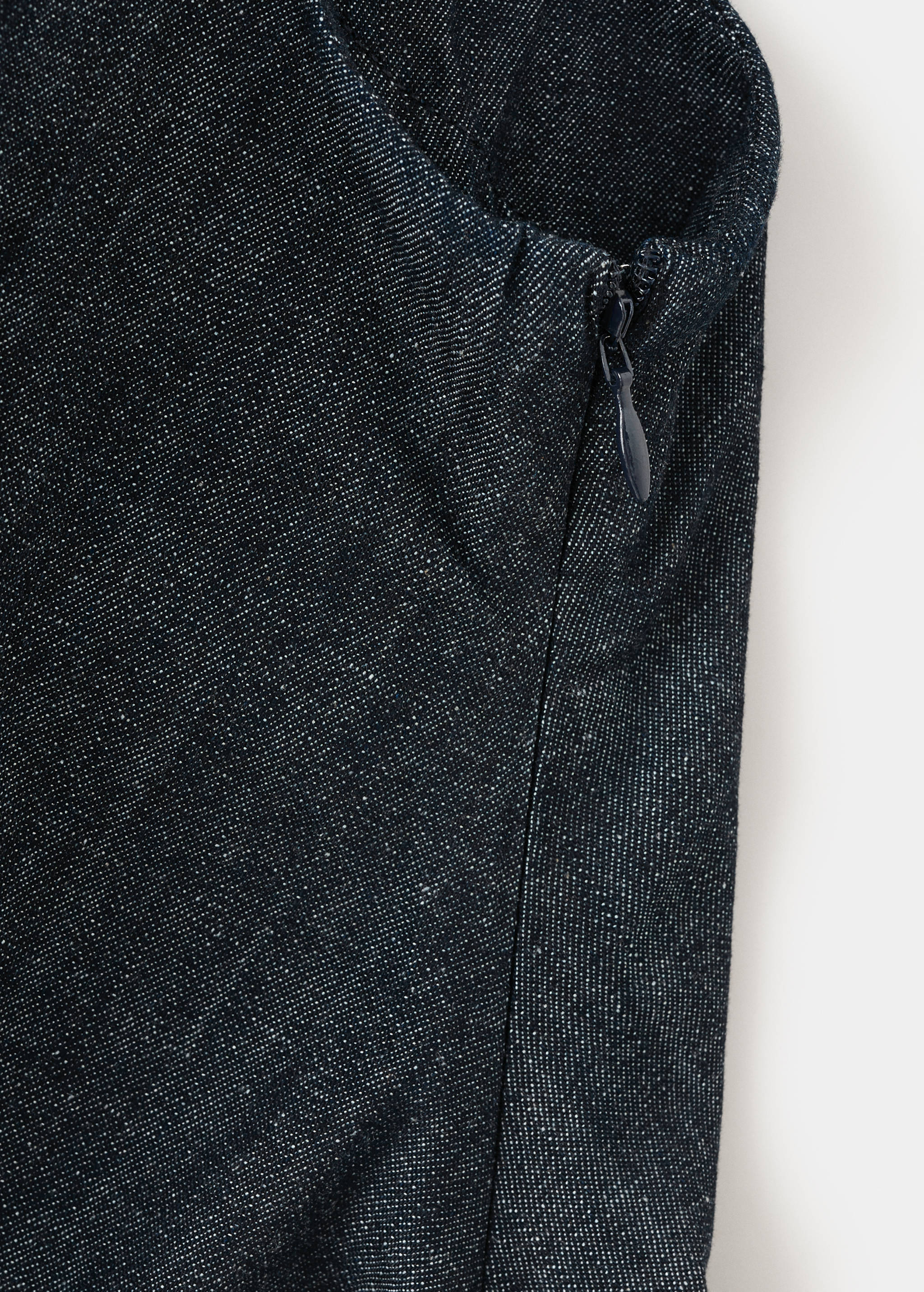 Asymmetric 100% cotton denim top - Details of the article 0