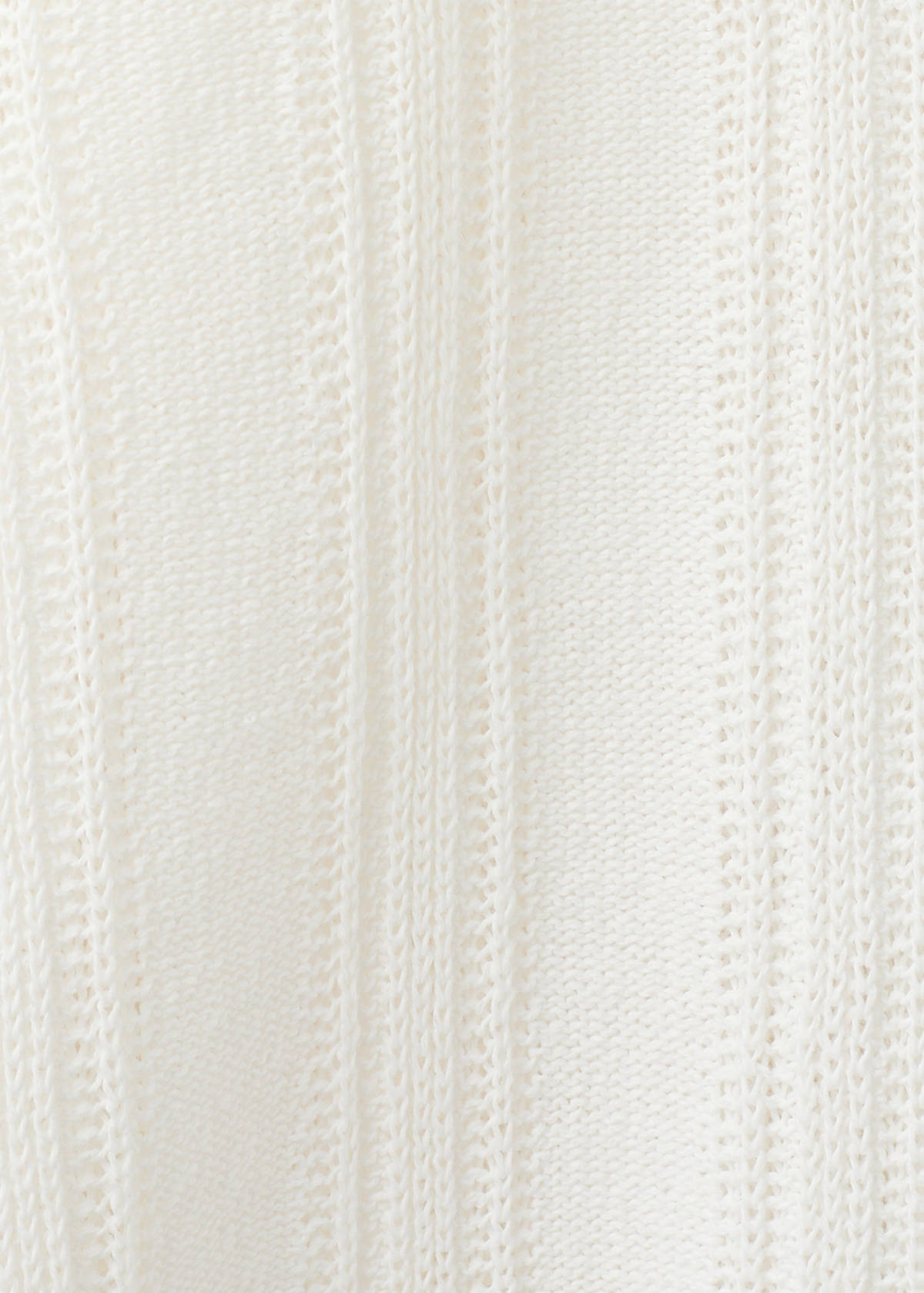 Open-knit cotton blend sweater — Off White