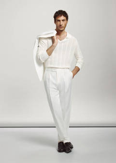 Open-knit cotton blend sweater — Off White 14