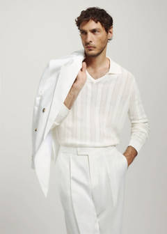 Open-knit cotton blend sweater — Off White 13