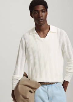 Open-knit cotton blend sweater — Off White 17