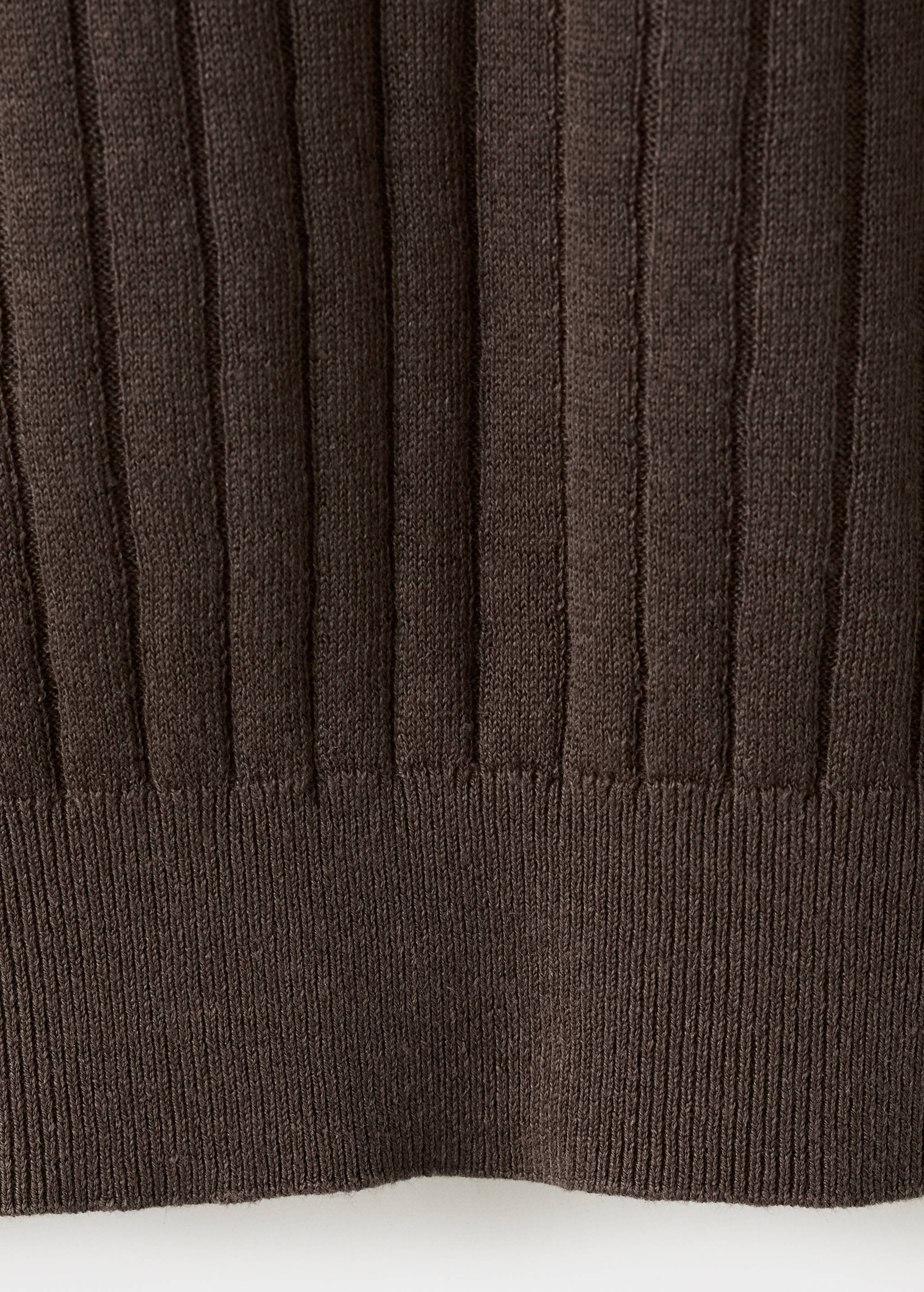 Regular-fit ribbed polo shirt - Details of the article 0