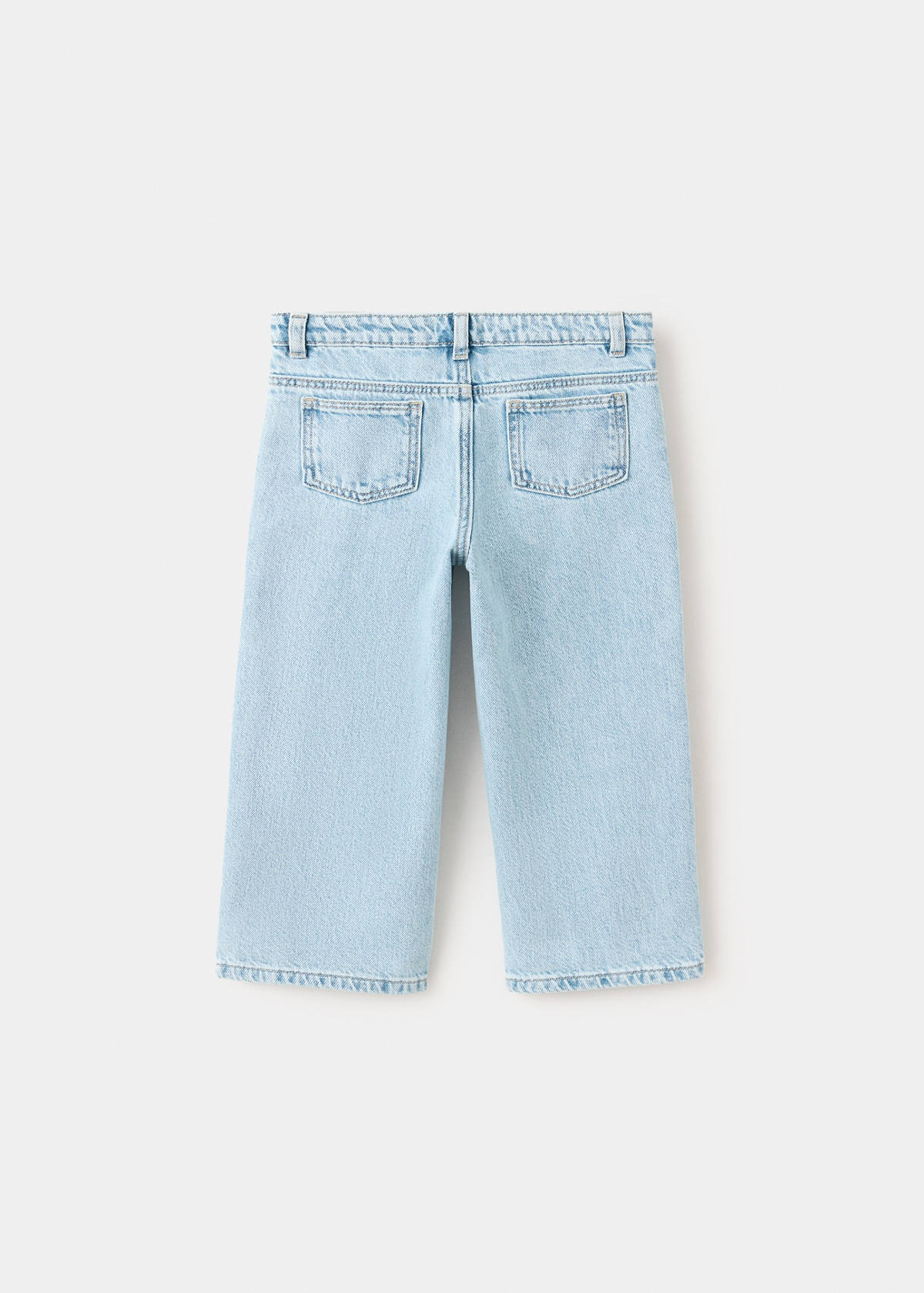 Straight jeans with star strass — Light Blue