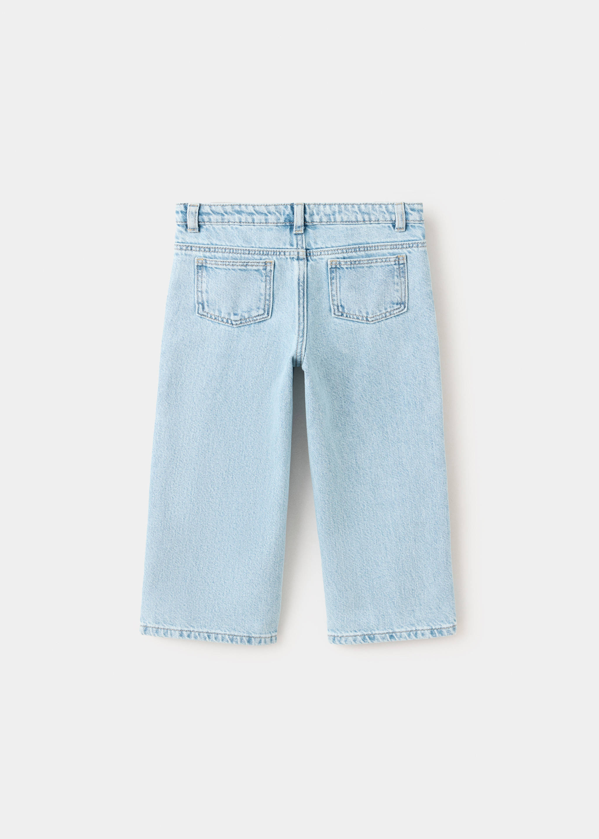Straight jeans with star strass - Reverse of the article