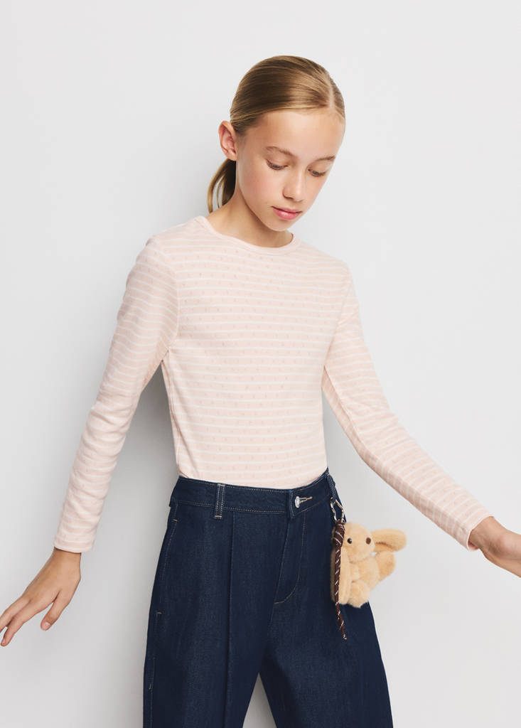 Wide leg pleated jeans — Open Blue
