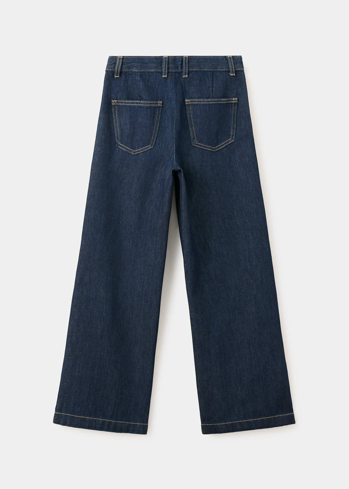 Wide leg pleated jeans — Open Blue