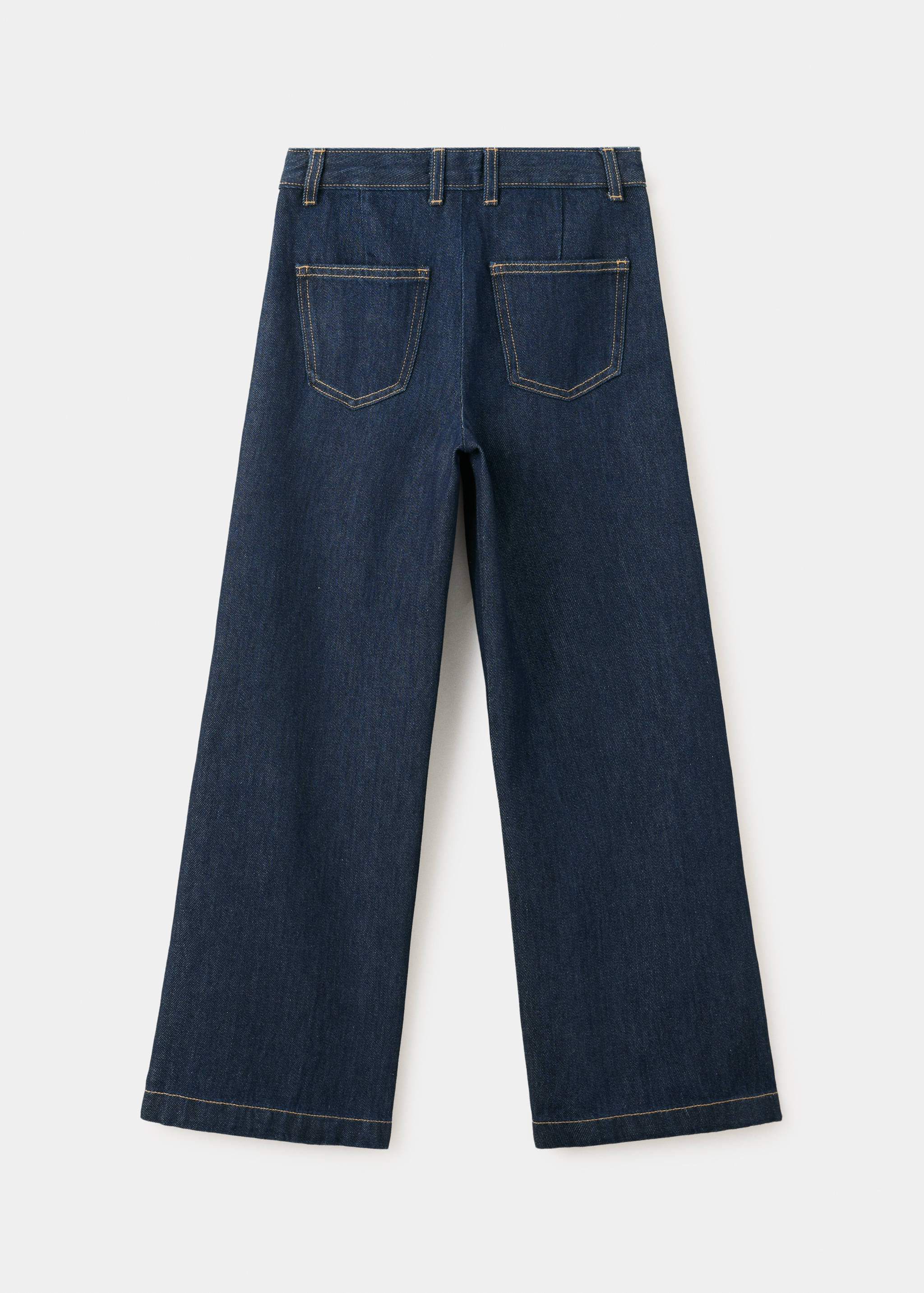Straight pleated jeans - Reverse of the article
