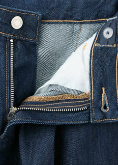 Wide leg pleated jeans — Open Blue 7