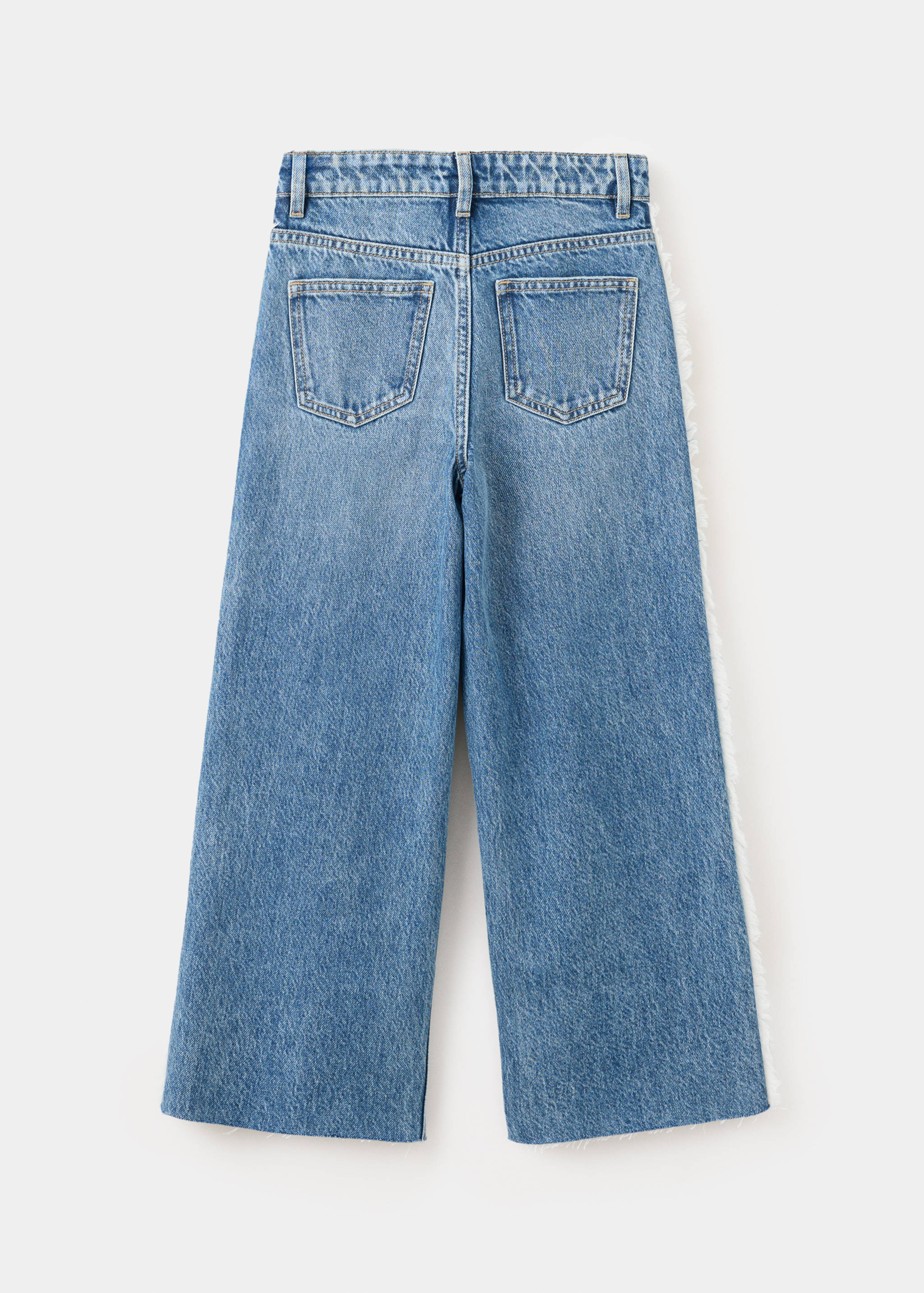 Jean wide leg coutures effilochées - Verso de l’article
