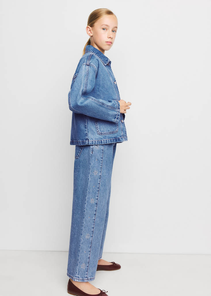 Culotte jeans with studded details - thumbnail 2