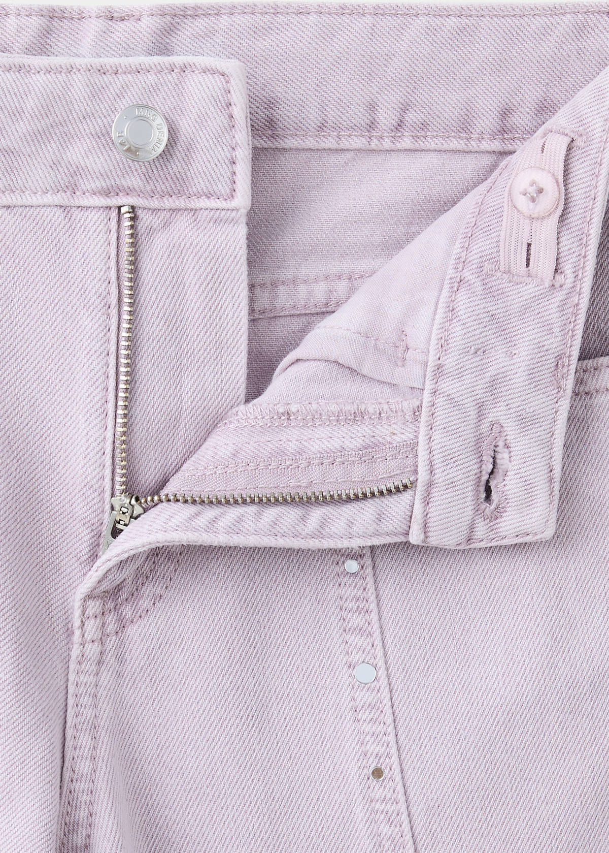 Culotte jeans with studded details — Light/Pastel Purple