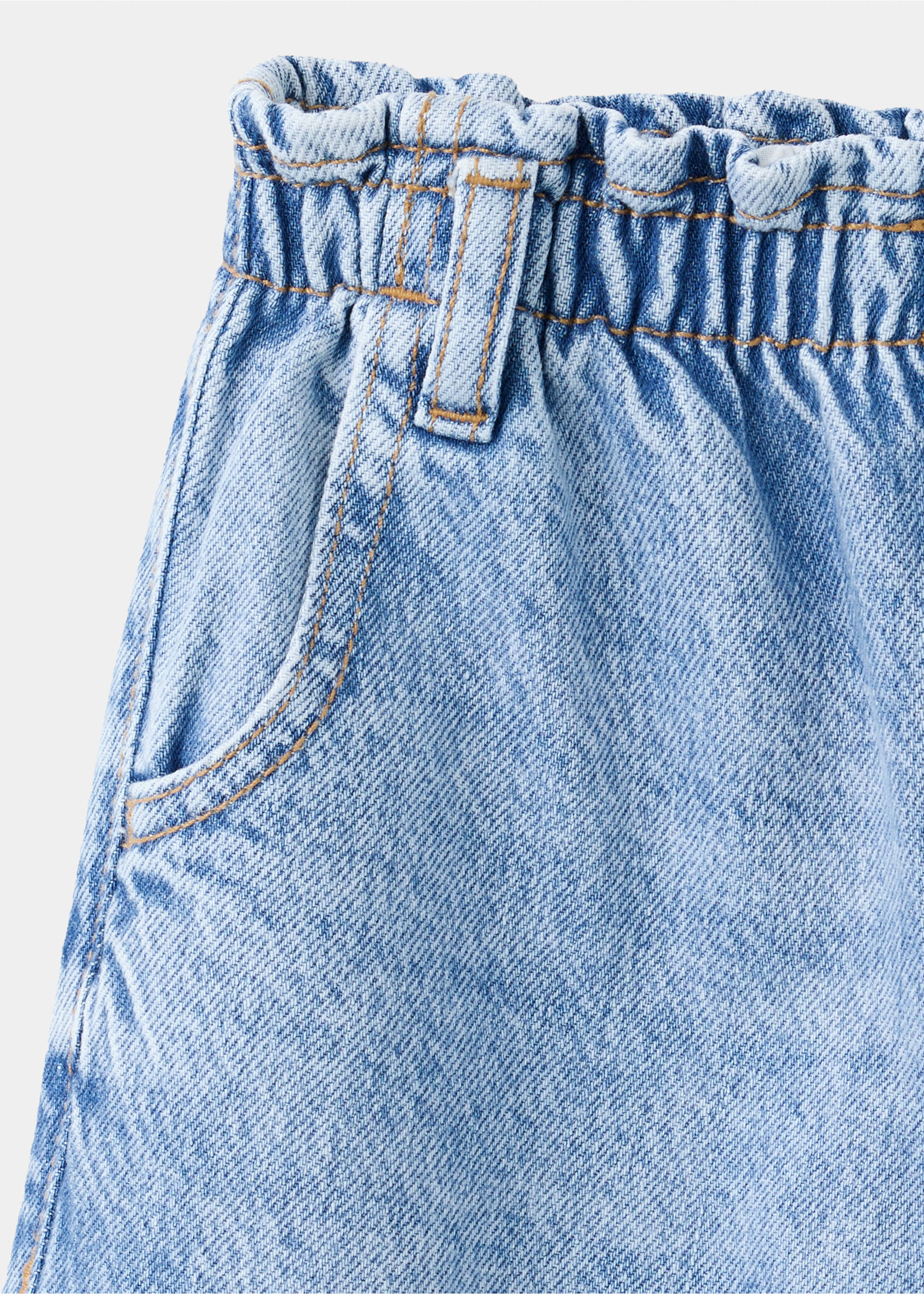 Jean wideleg taille élastique - Détail de l'article 0, Bleu moyen. Ref: 37012913-00.