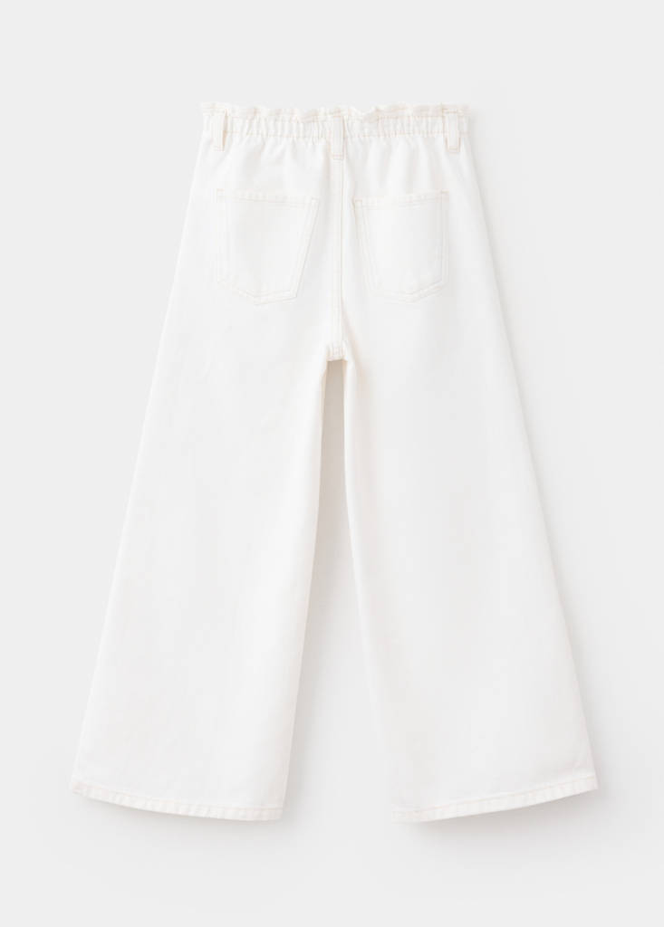 Wideleg jeans with elastic waist — Off White